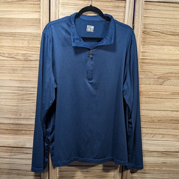 32 Degrees Heat Blue Quarter-Zip Pullover Size XL - Picture 1 of 7